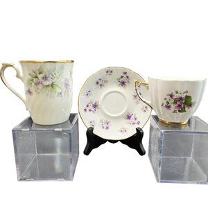 Woodside Hudson Middleton Royal Victoria Floral Bone China Teacup Set JJ4094